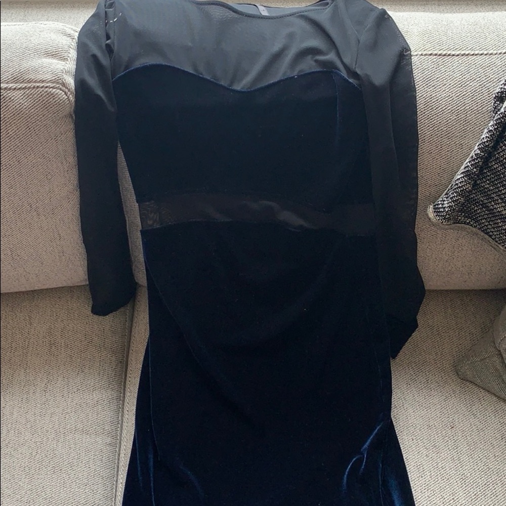 Mesh and Velvet Dress